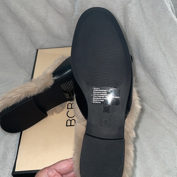 NWT BCBGeneration Zorie-2 Faux Fur Lined Mule Loafer - Picture 12 of 13
